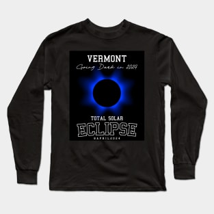 2024 Total Solar Eclipse Vermont USA Path of Totality Tees Long Sleeve T-Shirt